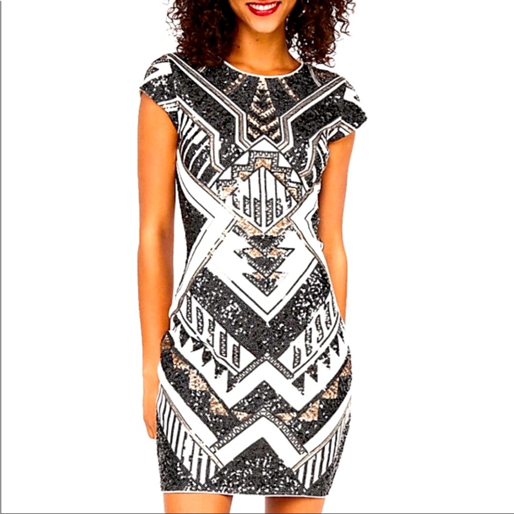 Express Sequined Mini Dress